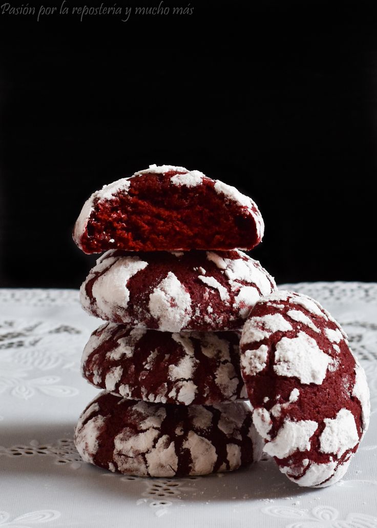 Galletas Red Velvet Craqueladas